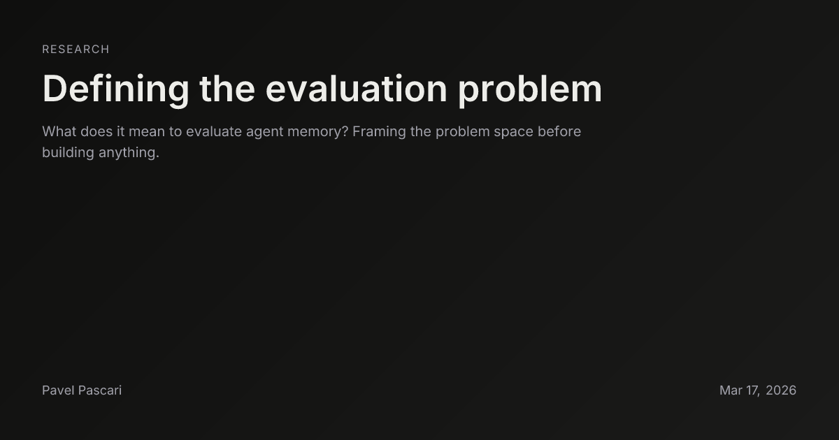 Defining the evaluation problem | Pavel Pascari